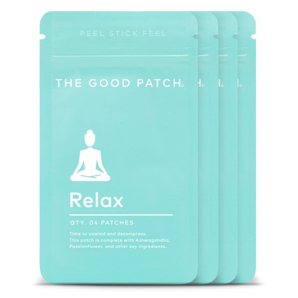 The Good Patch Relax Patches Infused with Ashwagandha, Passionflower, Ginger Root and Other Plant-Based Ingredients. Perfect When it’s time to Unwind and decompress (16 Total Patches)