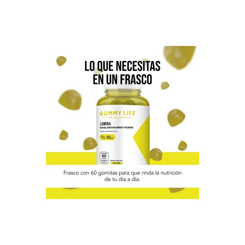 Gummy Life Gomitas Lumina Biotina, Ácido Hialurónico Y Mas
