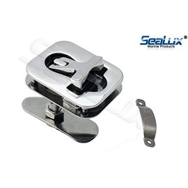 SeaLux Heavy Duty Marine Grade 316 Stainless Steel Compression Rectangular Flush Mount Hatch Lift Handle (Flange: 3" x 2-1/2")