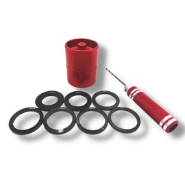 TAGATORON Wheel Penetrating Jig Cylinder Jig with 0.07 inch (1.8 mm) Drill Included (2. Red)