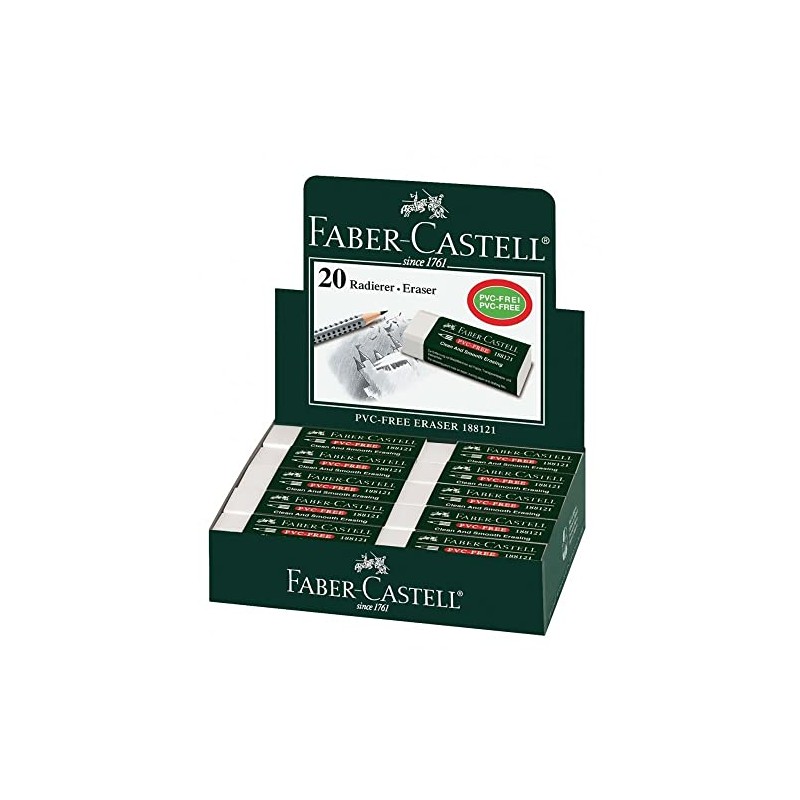 Faber Castell 187287 – Box of 20 Erasers 7081 N,
