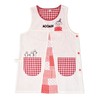 St. Women's Gingham Checkered Apron, M - L Free, red