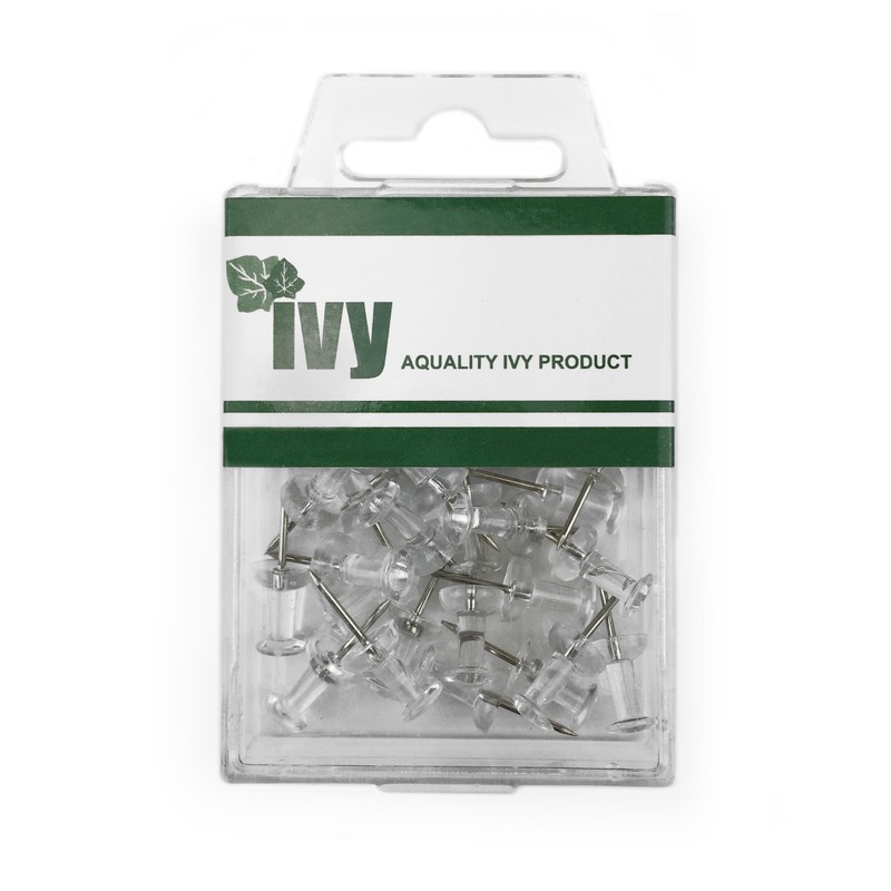 Ivy Stationery - Clear Push Pins Map Pins- Pack of