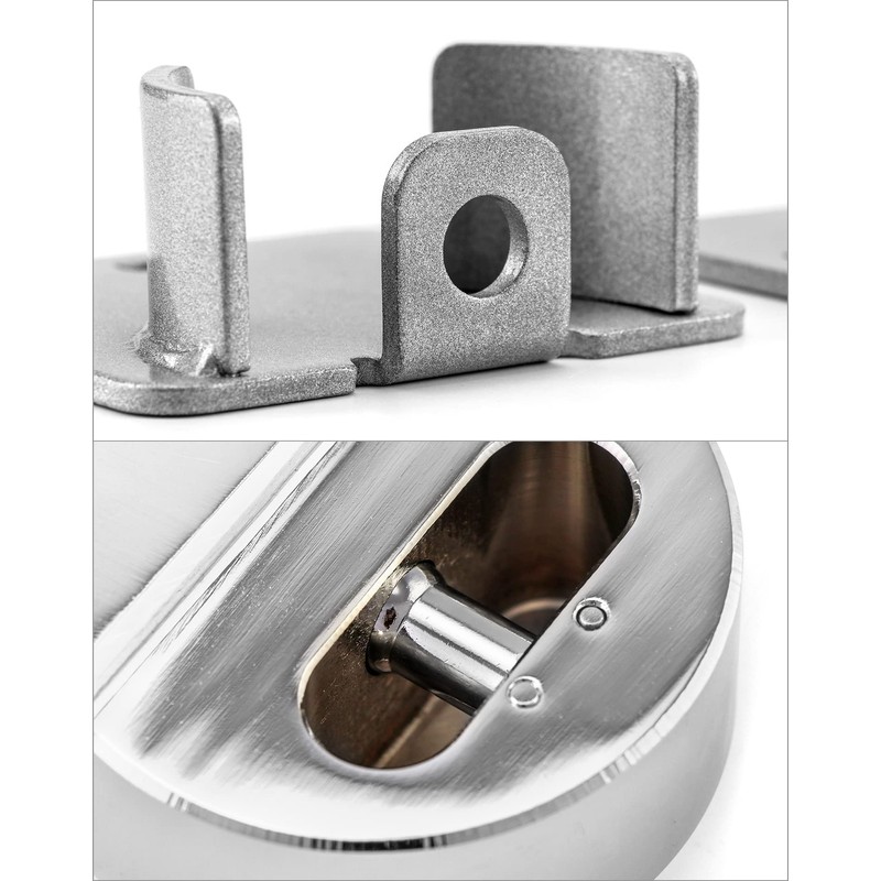 QWORK Heavy Duty Puck Lock and Hasp, High Security Steel