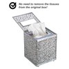 Sumnacon Tissue Box Cover Square Tissue Box with Lid, Metal
