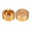 Quickun 3/8" npt Hex Plug Brass Pipe Fitting, Internal Hex