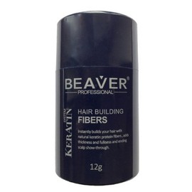BEAVER PROFESSIONAL Keratin Schütthaar zur Auffüllung von schütterem Haar, Dunkelbraun 12gr