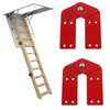 2 Pieces Attic Ladder Hinge Aluminum Step Ladder Hinges Replacement