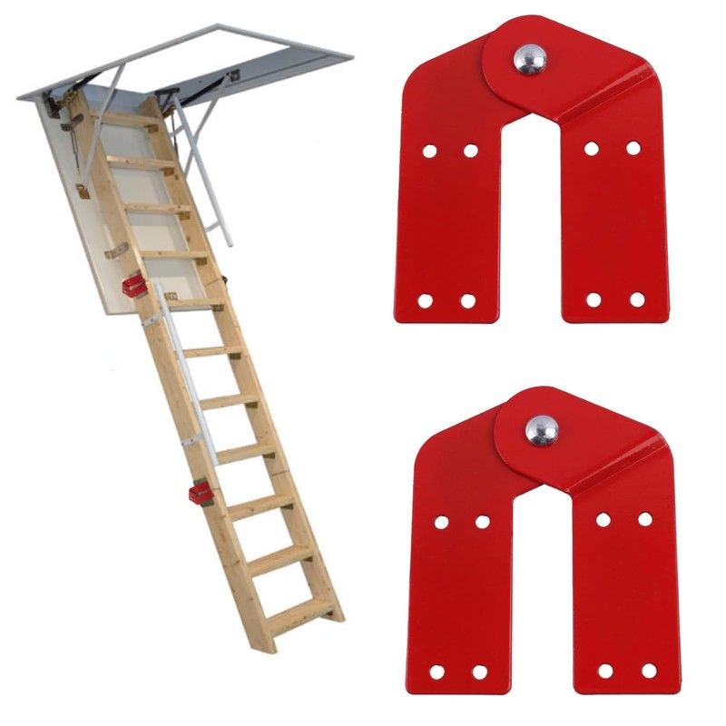 2 Pieces Attic Ladder Hinge Aluminum Step Ladder Hinges Replacement