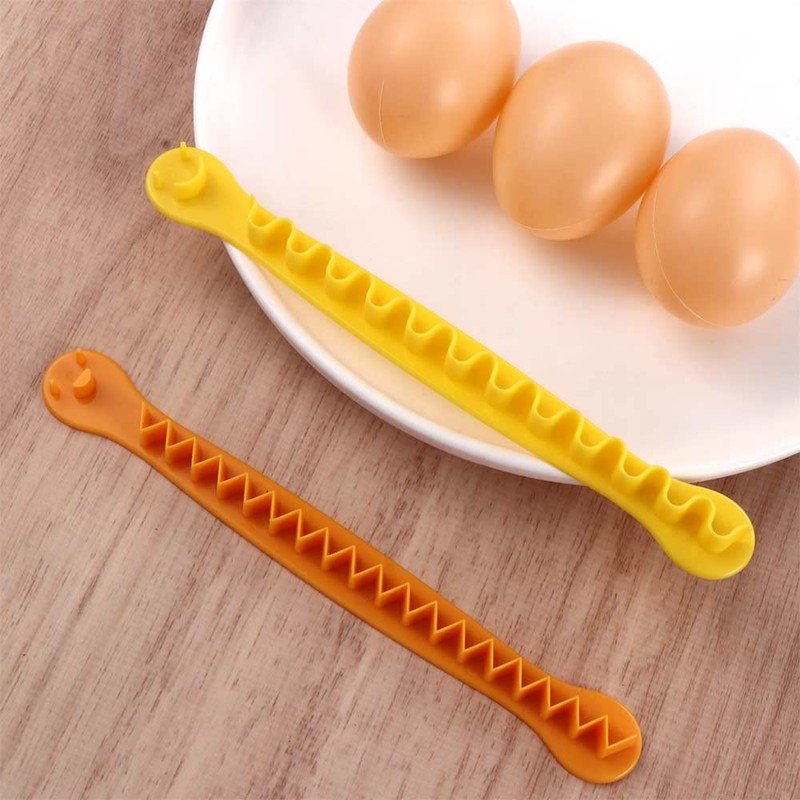 Pokinge 4 Pcs Eggs Slicers, Fancy Boiled Egg Cutter Wave