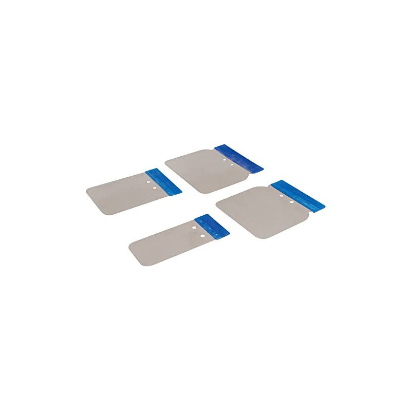 Silverline Stainless Steel Body Filler Application Set 4pce 50, 80,