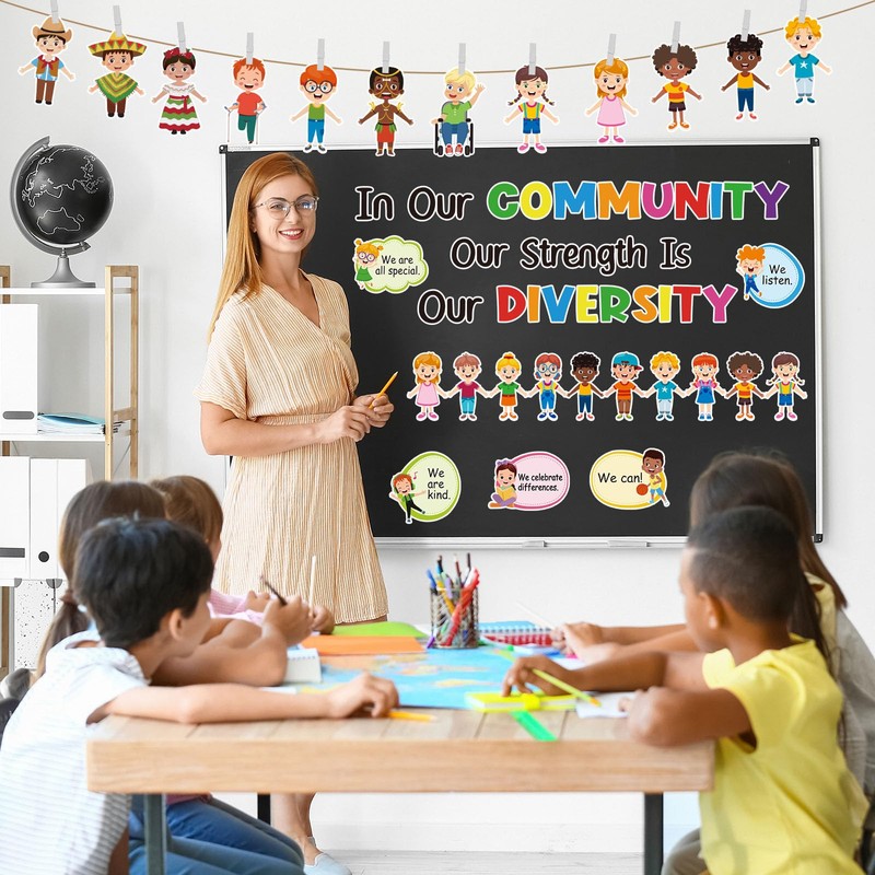 Our Diversity is Our Strength Bulletin Board Decorations Set Diversity