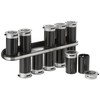 Zevro Zero Gravity Wall-Mount Magnetic Spice Rack, Black/Silver - Set