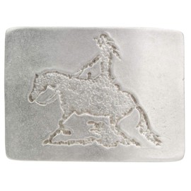 BELTINGER Cowgirl Belt Buckle 4.0 cm Buckle Belt Buckle Riding Accessories 40 mm Solid for Riding and Western Outfit, Antique silver