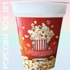 ONONEXPRESS 4 pcs Red Colour Reusable Plastic Popcorn Containers/Popcorn Bowls