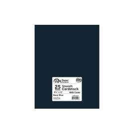 Paper Accents Cardstock 8.5x11 Smooth Navy Blue- 65lb 25 Pack