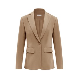 Cicy Bell Womens Work Blazers Long Sleeve Open Front Suit Jackets 2025 Business Casual Outfits Dark Khaki