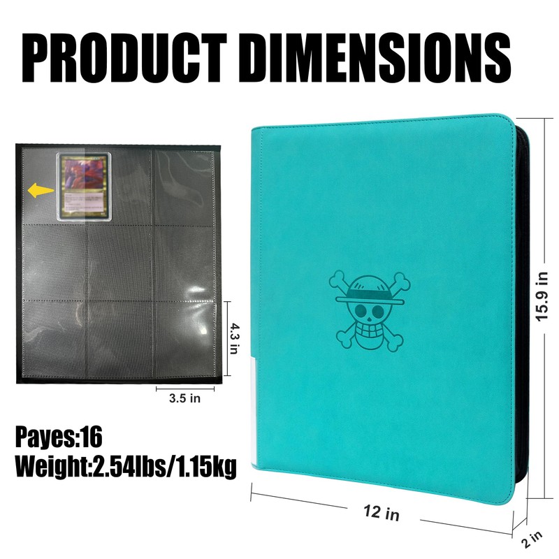 Toploader Binder, Holds 288 Toploaders, 9-Pocket Ringless Double-Sided Pockets, Waterproof