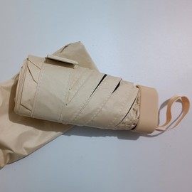 Maibar UV Umbrella Mini Portable Lightweight Compact Umbrella Small Folding Sun Umbrellas for Lady Women (Y-Beige)