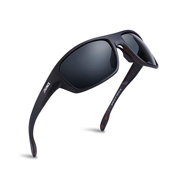 RUNCL Polarized Sports Sunglasses Cleon Fishing Cycling (Matte Demi/Gray)