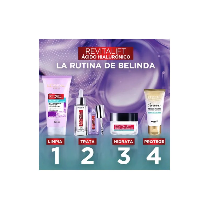L'Oreal Paris Revitalift Ácido Hialurónico Gel de Limpieza Profunda Anti