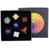 mookaitedecor 7 Chakra Crystal Platonic Solids Sacred Geometry Set, Polished