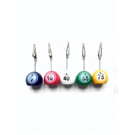 United Novelty Bingo Admission Ticket/Photo Holder - Bingo Balls Set of 5 - B-I-N-G-O