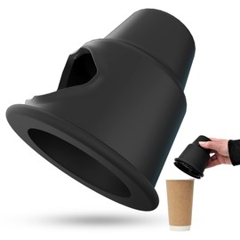 LID SAFE Tool for Touch-Free Coffee Cup Lid - Professional or Home Coffee Bar Accessories - Safe Handling of Disposable Coffee Lids - Coffee Station Barista Accessories (Large) (Most 12-24oz)