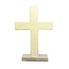 Global Crafts Hand-Carved Standing Soapstone Cross, 6.5 x 4.5 Inches,