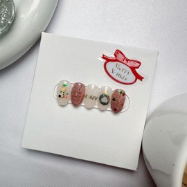 Elin Nail Christmas Handmade Nail Tips I Christmas NO.10 - Double-sided Tape / 엘린네일 크리스마스 수제네일팁 I 크리스마스 NO.10 - 양면테이프