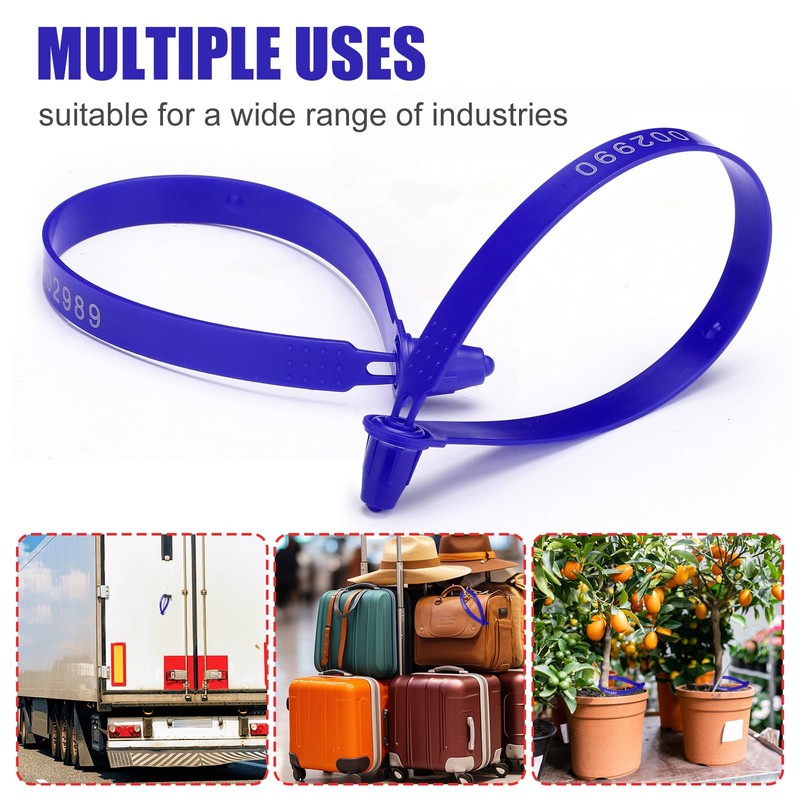 Faccito 300 Pack Plastic Truck Seals Tamper Evident Security Tag