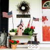 YK Decor Patriotic Garden Stake Rustic Metal American Glory Flag