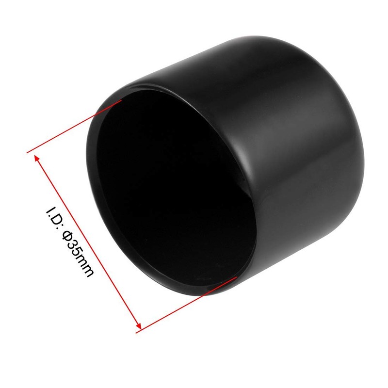 TOP-VIGOR 5Pcs Rubber End Caps, 35mm ID Round Flexible Screw