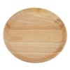 Round Wood Tea Tray Sushi Snacks Fruits Serving Plate Dish