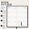 2027 Slim Wallet Diary Week To View - Compact Black