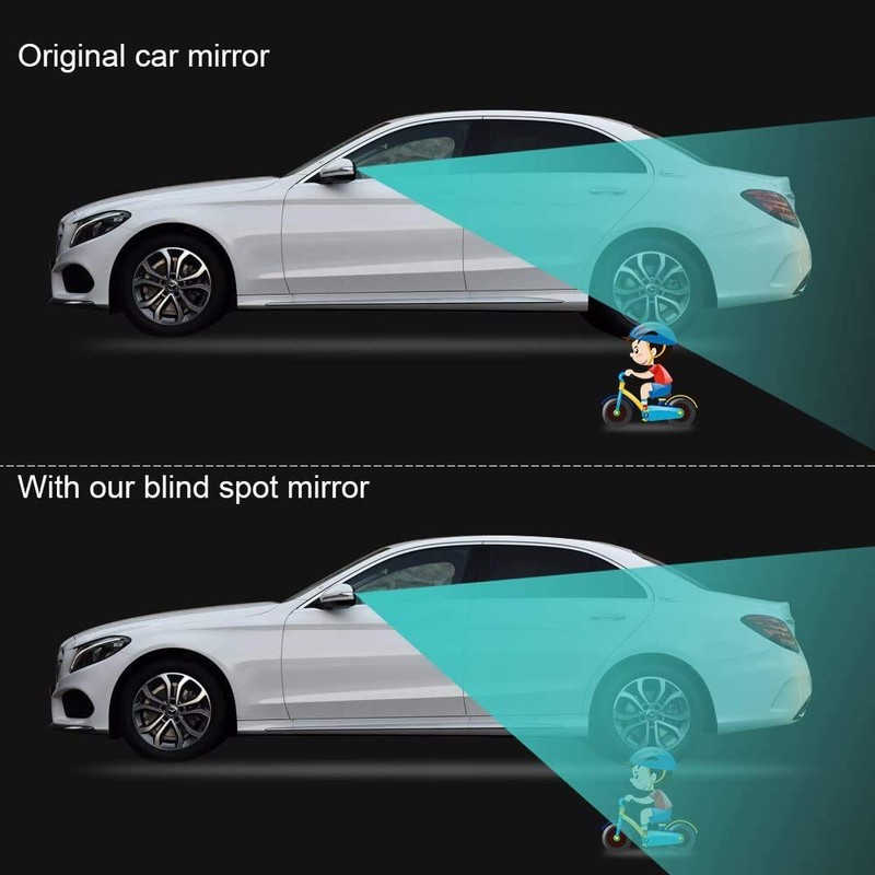 2 pcs Blind Spot Mirrors, 2" Round HD Glass Convex