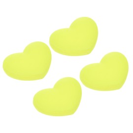 PATIKIL Tennis Vibration Dampener, 4 Pack Heart-Shaped Silicone Shock Absorber Racket String Damping for Tennis Racquet, Yellow