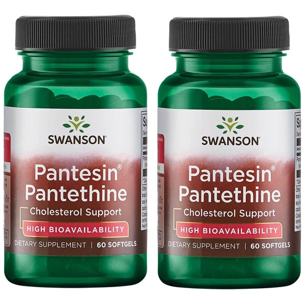 Swanson Pantesin Pantethine 300 mg 60 Sgels 2 Pack