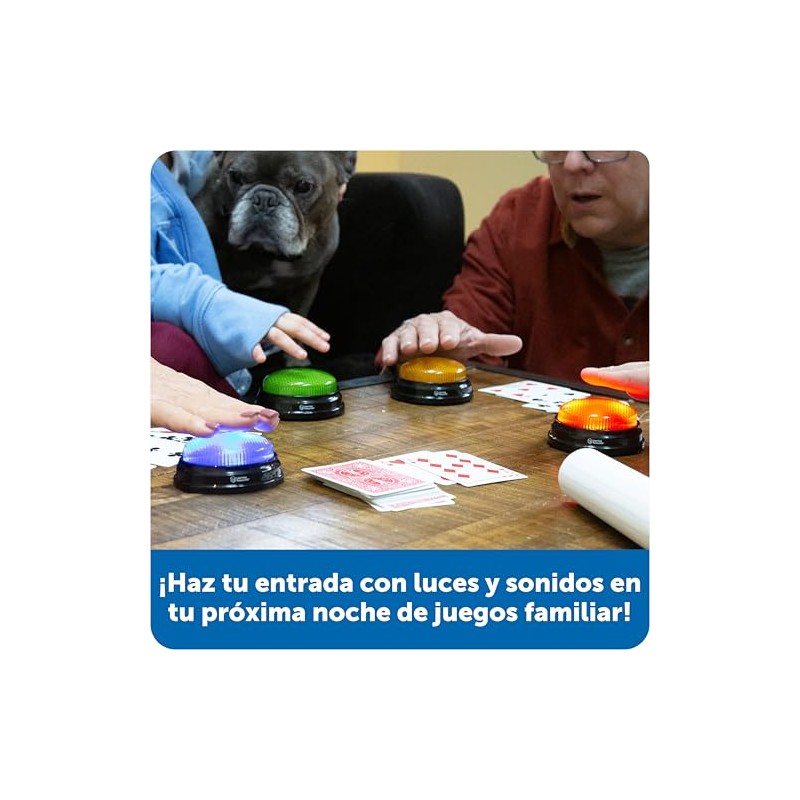 Learning Resources Lights and Sounds Buzzers, Juegos para Noche Familiar,