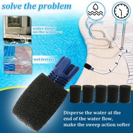 TOMLEND Tail Sweep Pro with Scrubber, Tail Sweep Pro TSP10S Replacement for Polaris 280, 380, 360, 3900 Sport, 180, 1 Tail Sweep Pro with 6 Foam Scrubber for Polaris Pool Cleaner Parts