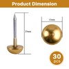 Worldity 30 Pcs Retro Solid Pure Brass Tacks, 1/2",12 mm