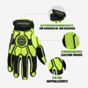 HANDLANDY Anti-Vibration Gloves Men Shockproof Work Gloves, Padded Palm Grip