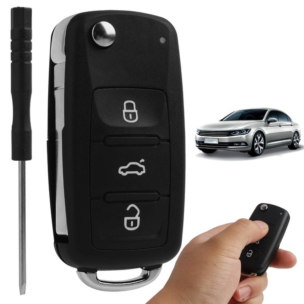 Wvxilyr 3-Tasten Reparatur Satz Auto Schlssel Austausch Geh?use, Autoschlssel Reparaturset,