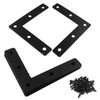 Augiimor 20Pcs Black L Shape Flat Corner Brace 3.15" x