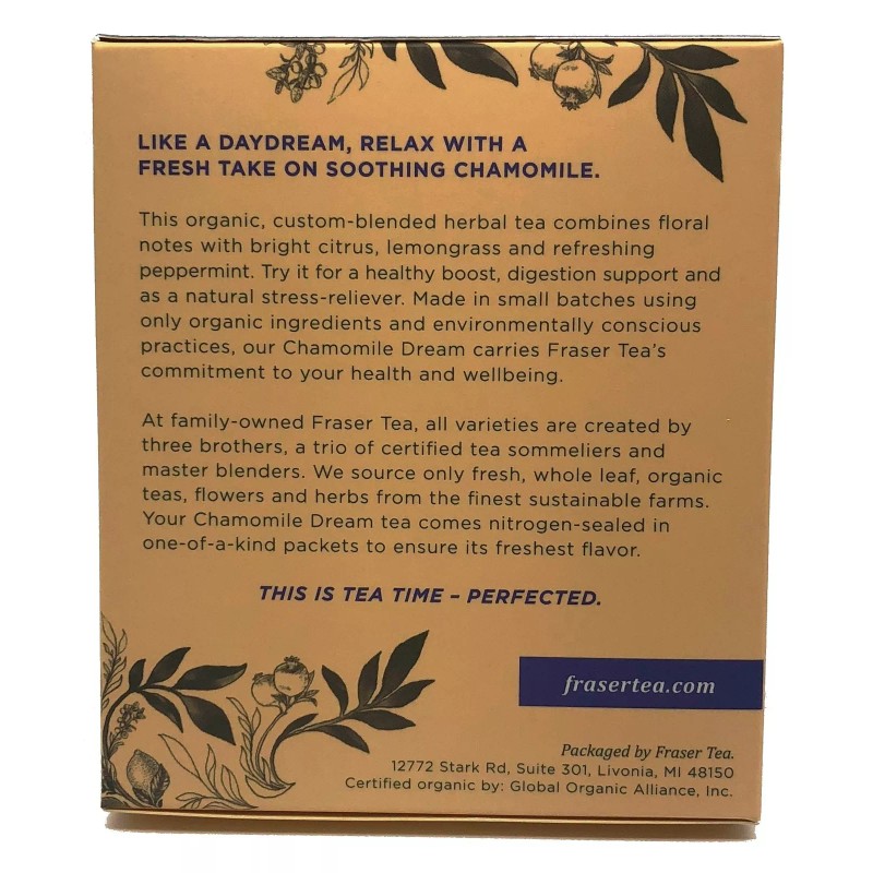 Fraser Chamomile Dream Organic Tea 1.4 oz (Pack Of 6)