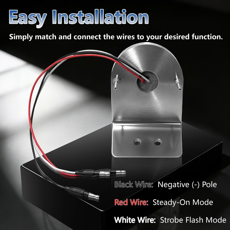 2-Pack Amber Watermelon Light with 45° Stainless Steel Mounting Brackets,