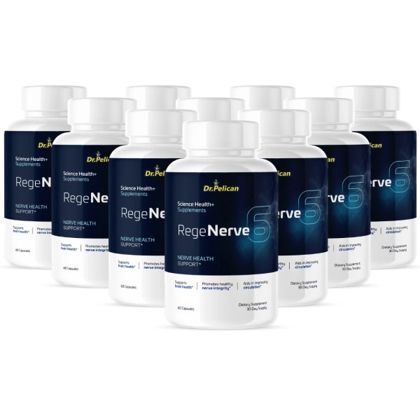Pelican Vitamins RegeNerve6- Nerve Health Support- 10 Bottles- 600 Capsules