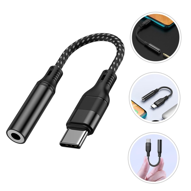 LABRIMP USB C to Headphone Adapter Durable Aux USB C