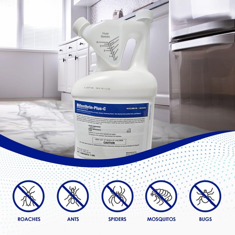 Bifenthrin-Plus-C Insecticide (1 Gal) - Roach Killer Indoor Infestation, Termite