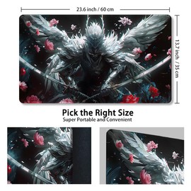 Durable MTG Playmat TCG Playmat with Zone and Locking Edges for MTG Gaming - Includes Waterproof Storage Bag (playmat (59),Without Zone)